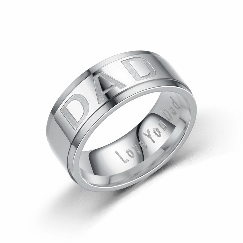 Herren Ring mit eingraviertem Schriftzug und modernem Design Shop Nory