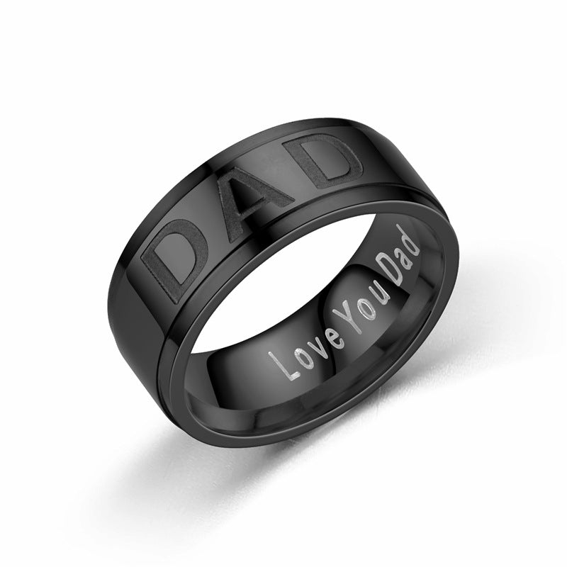 Herren Ring mit eingraviertem Schriftzug und modernem Design Shop Nory