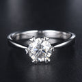 Damen Ring mit funkelndem Hauptstein und romantischem Herzdesign Shop Nory
