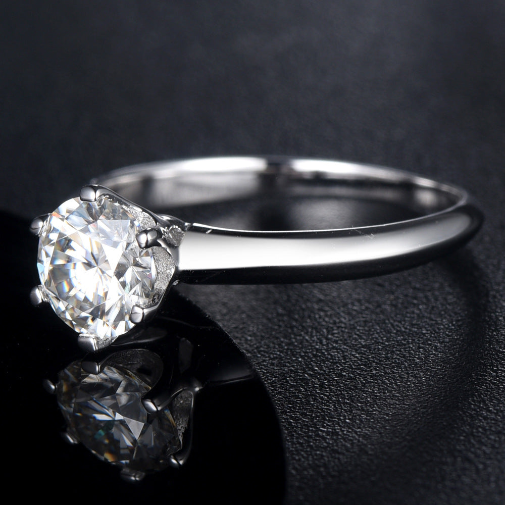 Damen eleganter Solitaire-Ring mit hochwertigem Zirkonbesatz Shop Nory