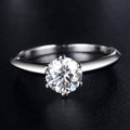 Damen eleganter Solitaire-Ring mit hochwertigem Zirkonbesatz Shop Nory