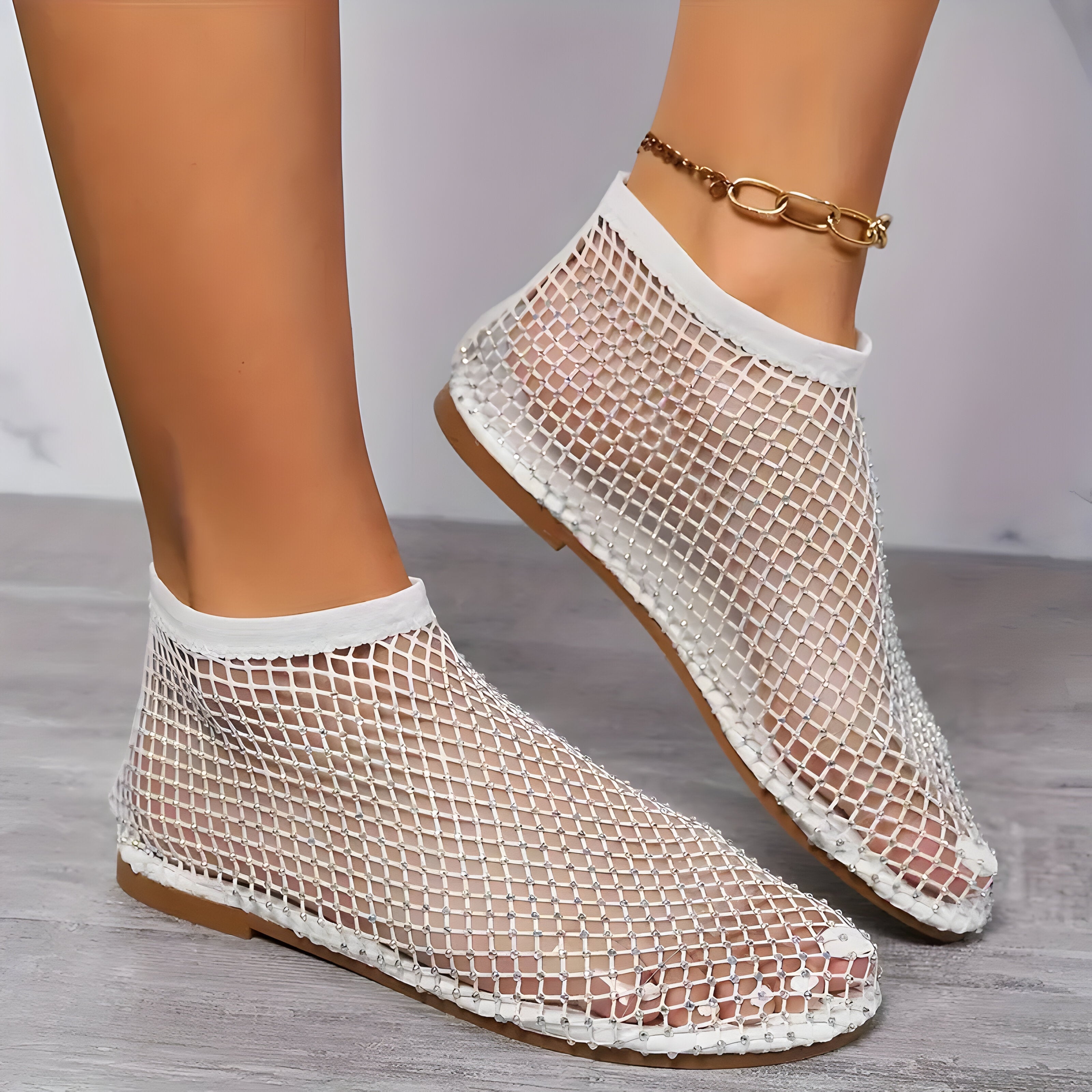 Andrea | Flache Schuhe mit Strassdekor für Frauen Shopnory