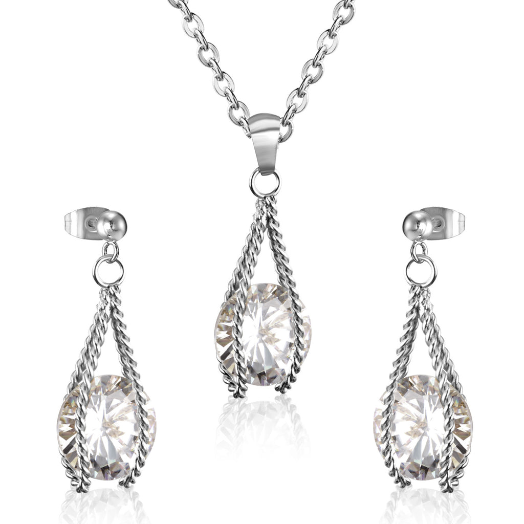 Damen Schmuckset mit funkelnden Zirkonia und luxuriösem Anhänger Shop Nory