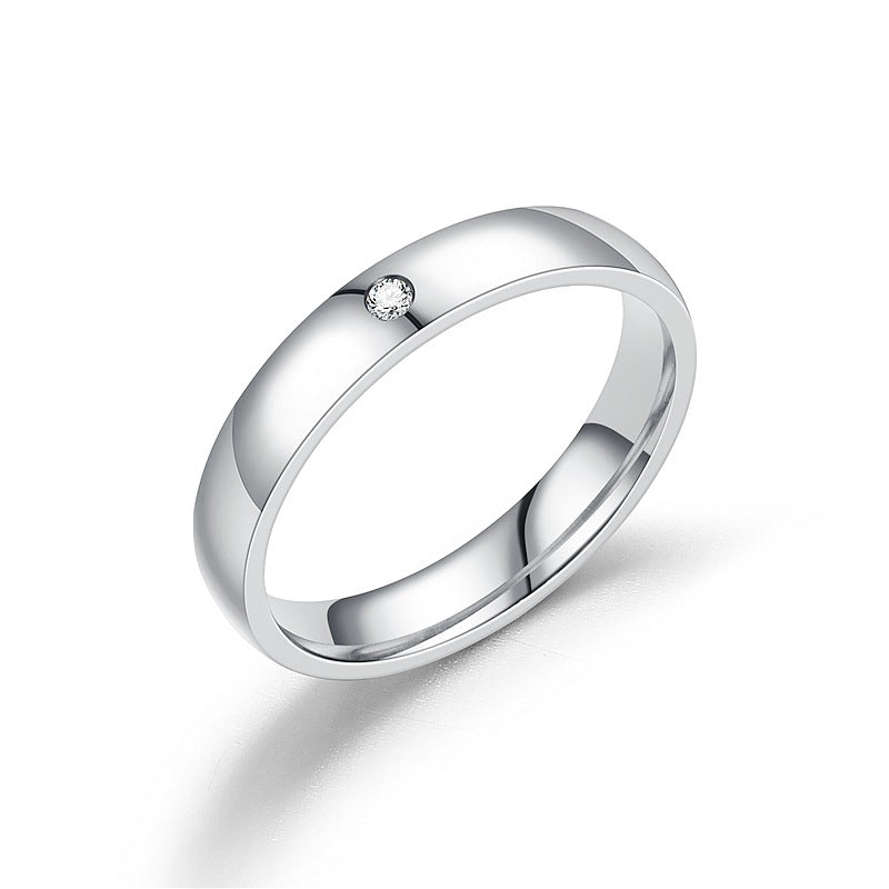 Damen Ring mit funkelndem Zirkonia-Stein und elegantem Oberflächenfinish Shop Nory