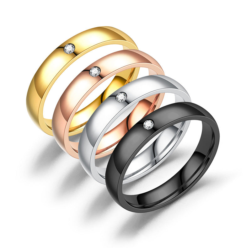 Damen Ring mit funkelndem Zirkonia-Stein und elegantem Oberflächenfinish Shop Nory