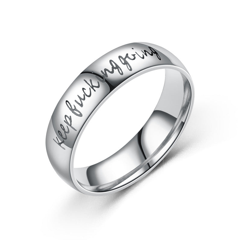 Damen Ring mit eingraviertem Motiv für Lebensfreude Shop Nory