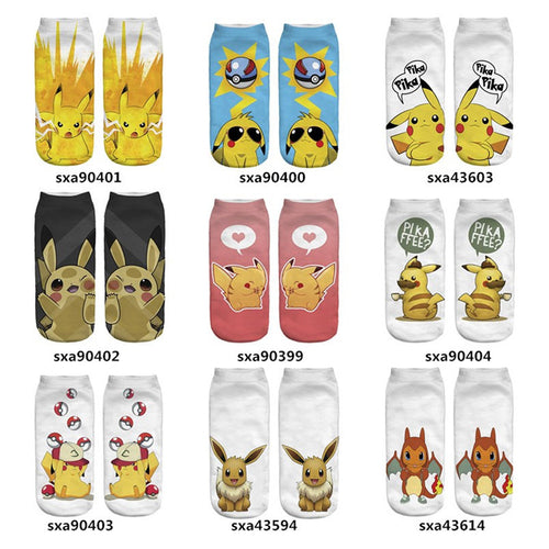 Unisex Niedrige Ankle-Socken mit Cartoon-Monster-Gesicht und weichem Baumwollmix Shopy Nory