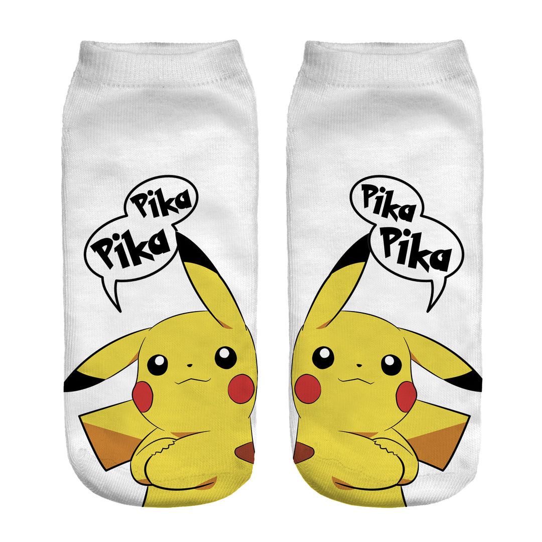 Unisex Niedrige Ankle-Socken mit Cartoon-Monster-Gesicht und weichem Baumwollmix Shopy Nory