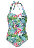 Damen Einteiler-Badeanzug mit floralem Design und komfortabler Passform