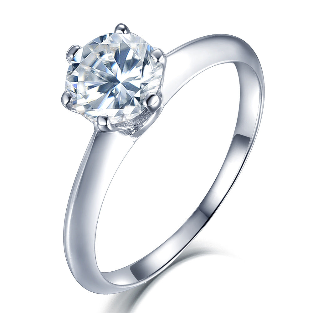 Damen eleganter Solitaire-Ring mit hochwertigem Zirkonbesatz Shop Nory