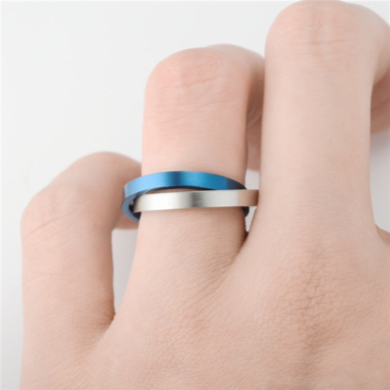 Herren Ring mit modernem, ineinander verschlungenem Design Shop Nory