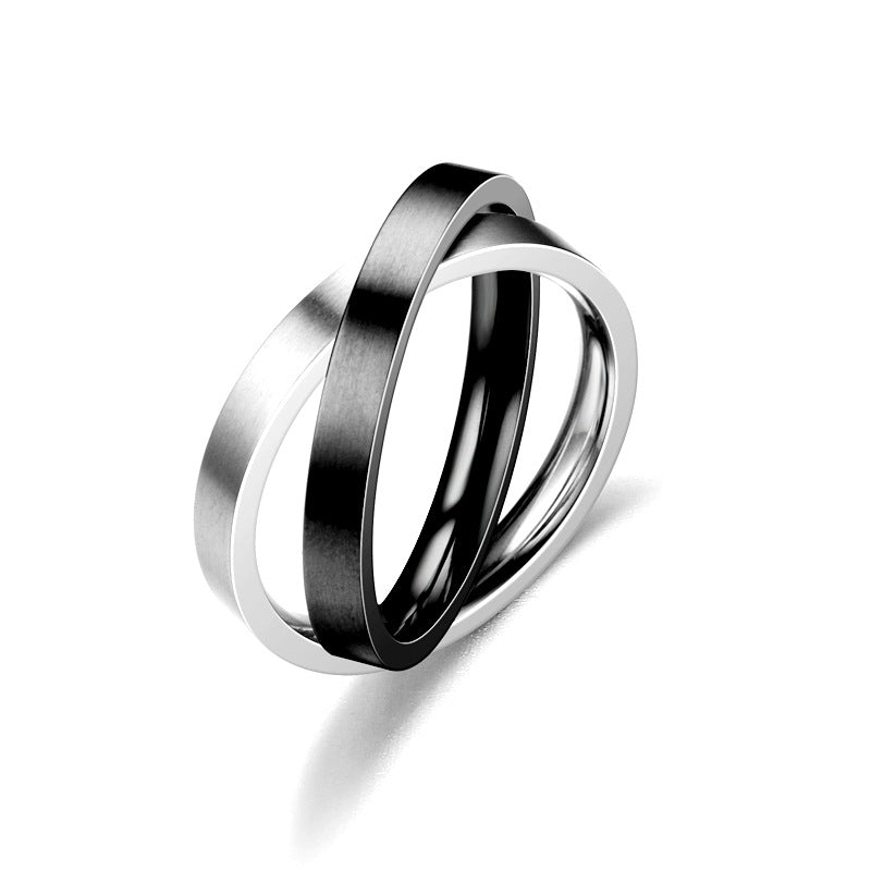 Herren Ring mit modernem, ineinander verschlungenem Design Shop Nory