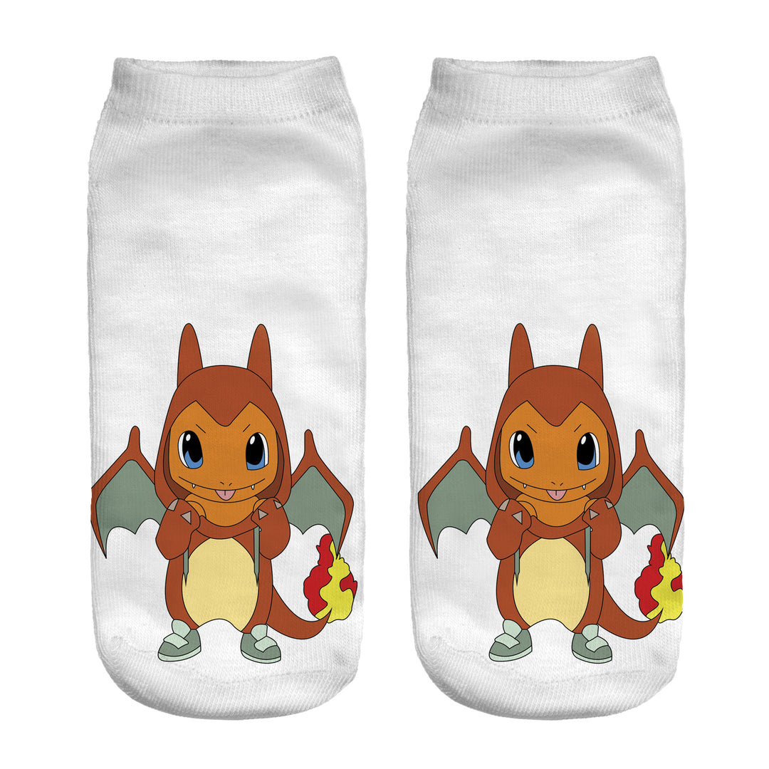 Unisex Niedrige Ankle-Socken mit Cartoon-Monster-Gesicht und weichem Baumwollmix Shopy Nory