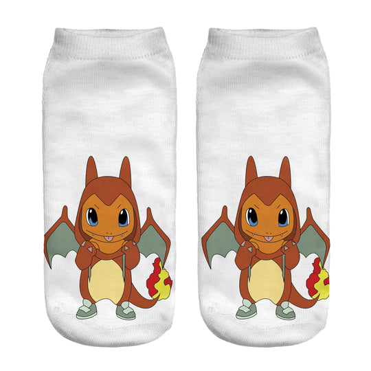 Unisex Niedrige Ankle-Socken mit Cartoon-Monster-Gesicht und weichem Baumwollmix Shopy Nory