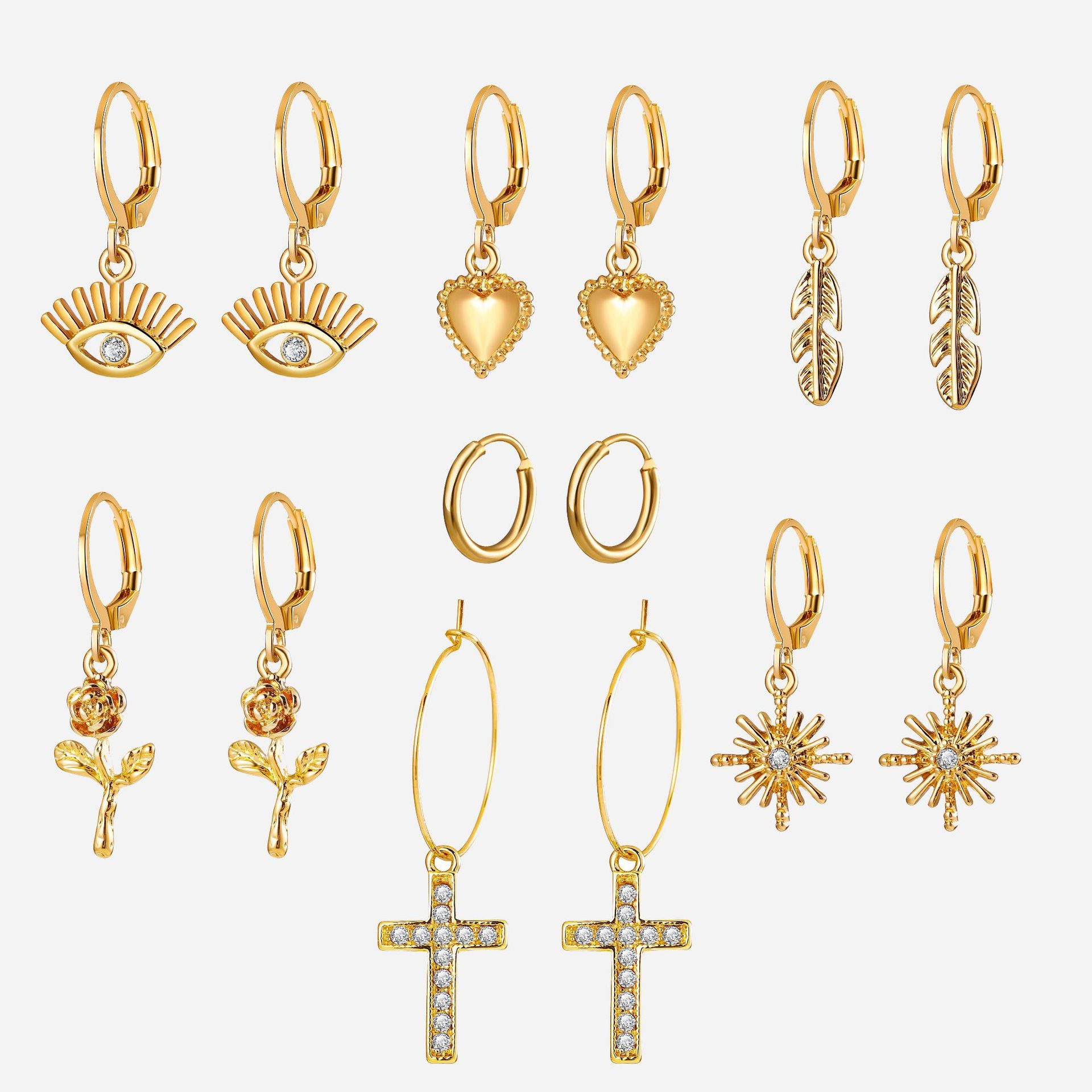 Damen Ohrringe Set mit kreativen hängenden Designs Shop Nory