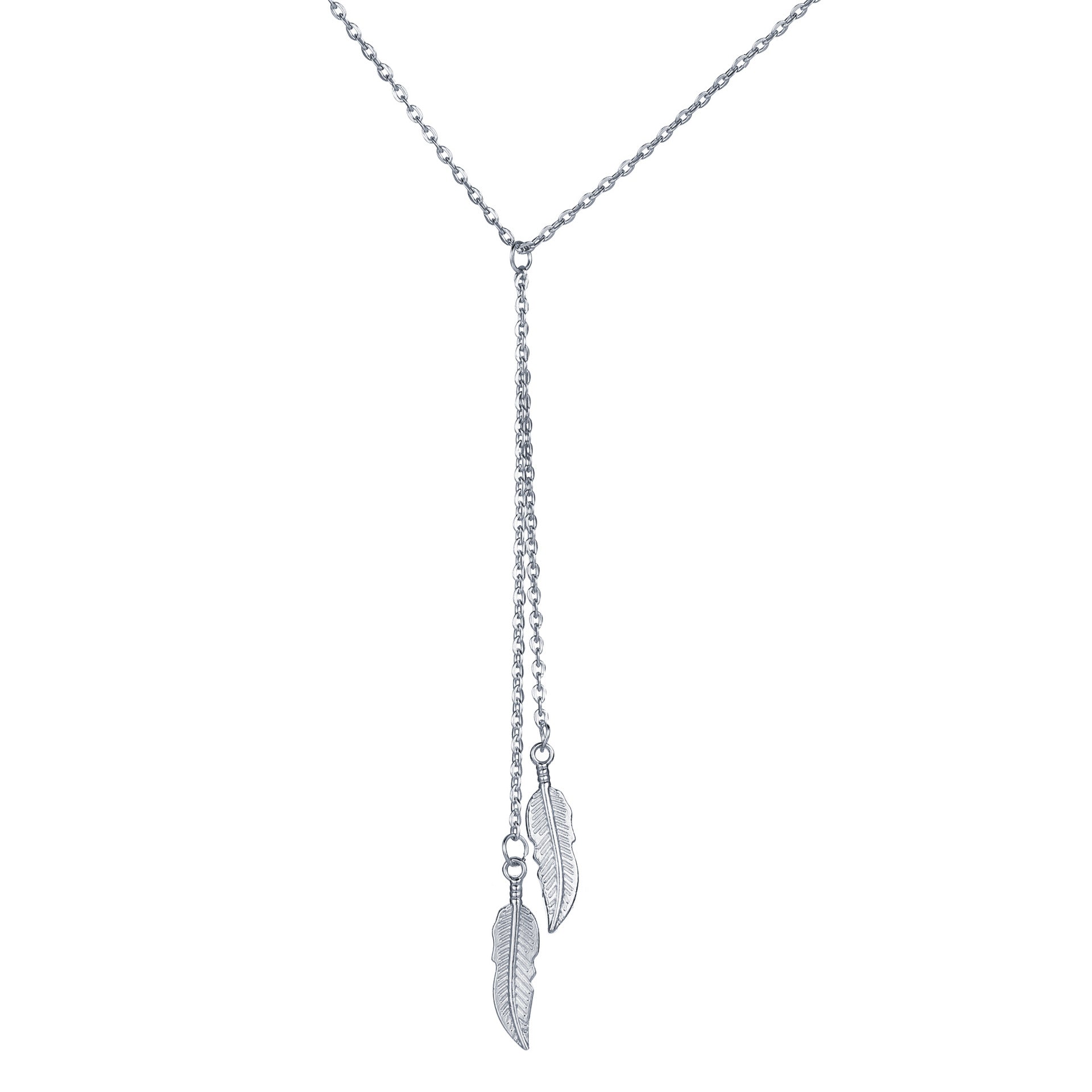 Damen Halskette mit elegantem Federdesign Shop Nory