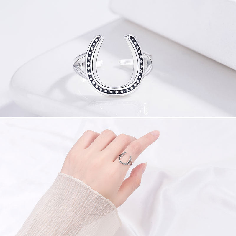 Damen Offener Ring mit kunstvollem Kettenmuster Shop Nory