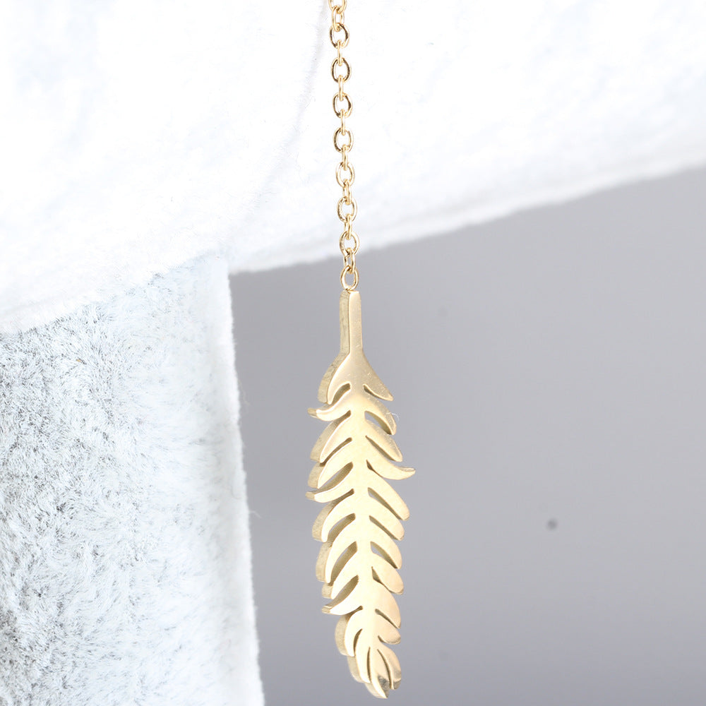 Damen Anhängerohrringe in Blattdesign Shop Nory