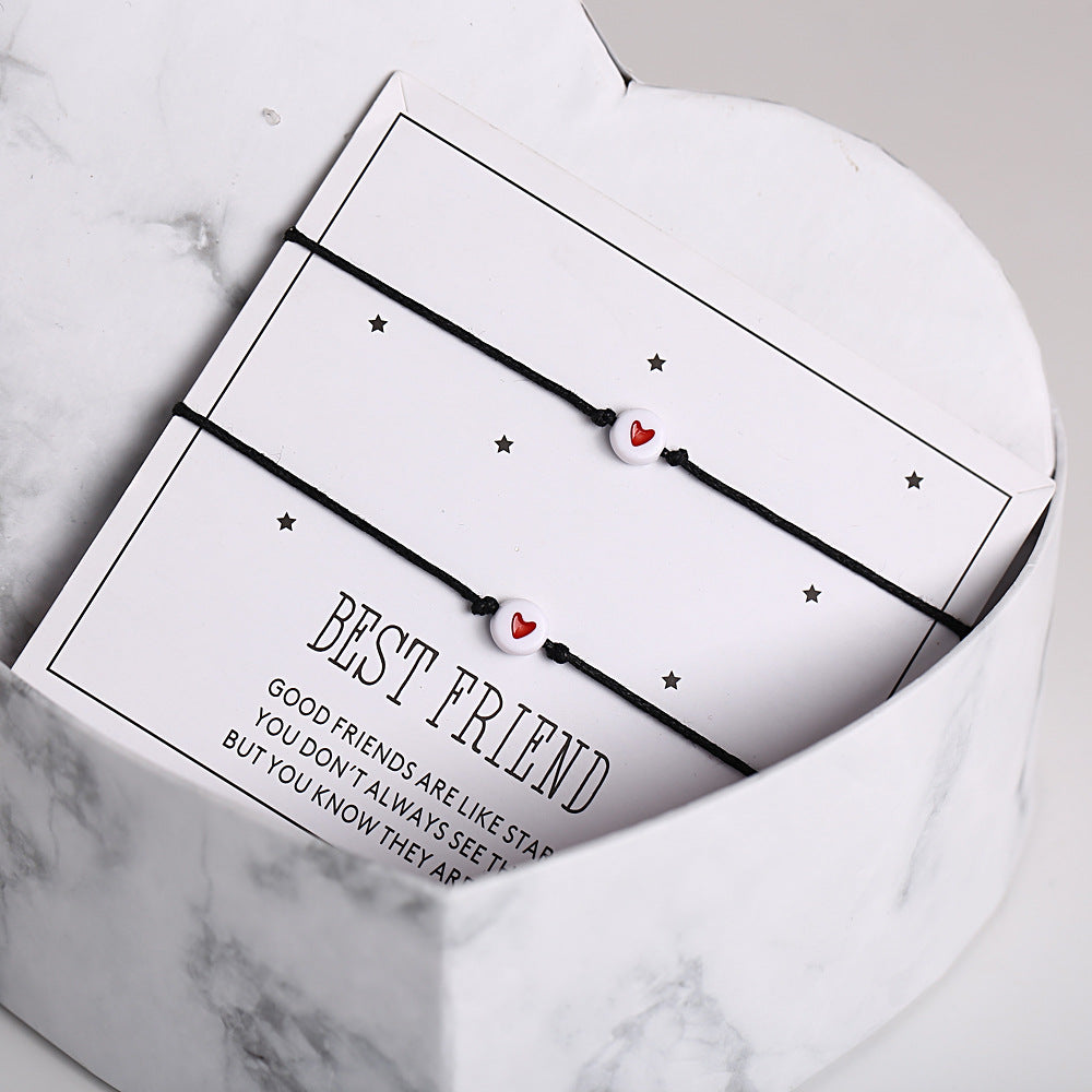 Damen Freundschaftsarmband mit Herz-Detail Shop Nory