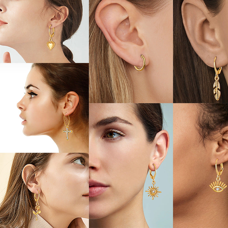 Damen Ohrringe Set mit kreativen hängenden Designs Shop Nory