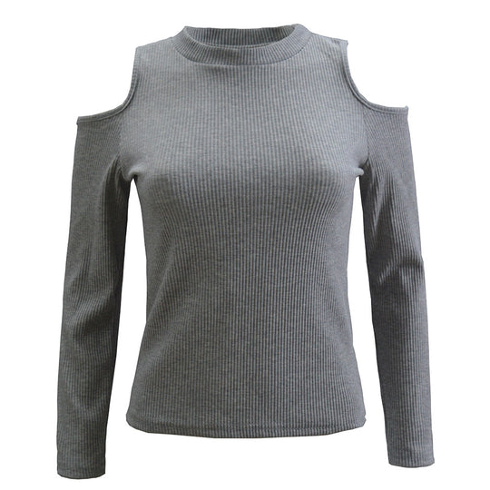 Damen Rippstrick-Top mit Stehkragen, Cut-Out-Schultern & taillierter Passform Shop Nory