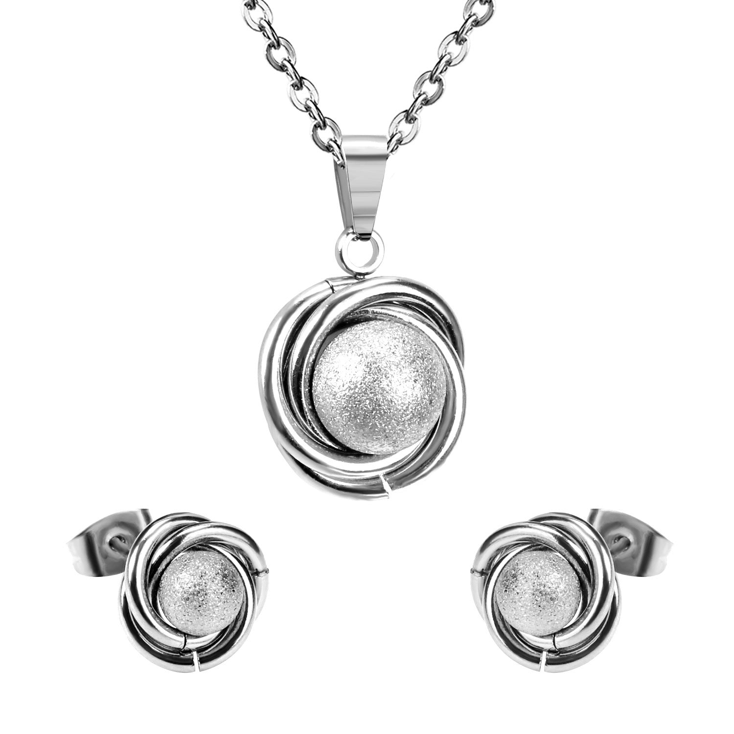 Damen Schmuckset mit elegantem Kettenanhänger und passenden Ohrsteckern Shop Nory