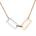 Damen Halskette mit geometrischem Anhänger und feiner Gliederkette Shop Nory