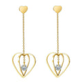 Damen Ohrringe im Herzen Design mit funkelndem Kristall Shop Nory