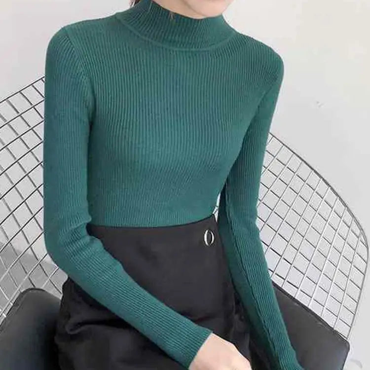 gerippter Wollpullover für Damen