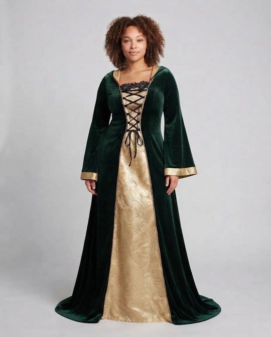 Frauen Elegante Kleid-Robe im mittelalterlichen Stil Shop Nory