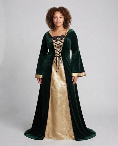 Frauen Elegante Kleid-Robe im mittelalterlichen Stil Shop Nory