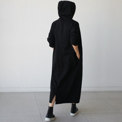 Damen Maxikleid‑Hoodie aus schwerem Sweat mit kastiger Oversize‑Silhouette Shop Nory