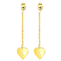 Damen Ohrhänger mit herzförmigem Design und eleganter Kette Shop Nory