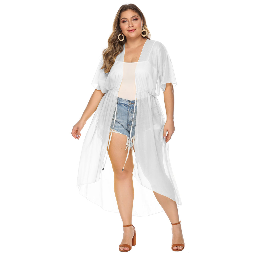 Damen eleganter transparenter Strandkimono