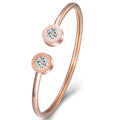 Damen offenes Armband mit römischen Ziffern und funkelnden Kristallen Shop Nory