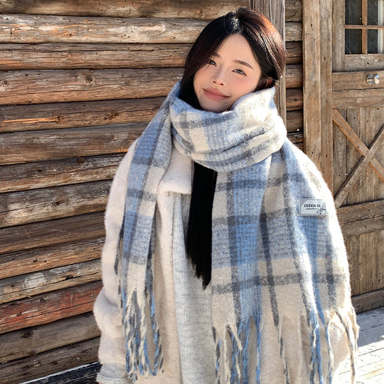 Gestrickter Schal im koreanischen Stil, 200x60 cm