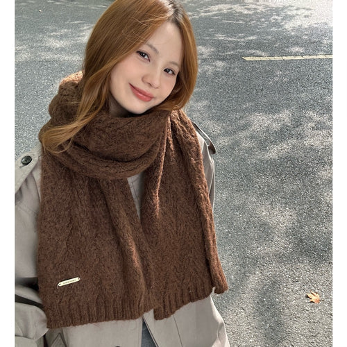 Strickschal aus Alpakawolle