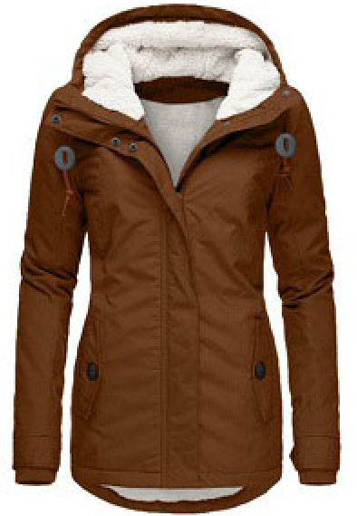 Gefütterter Parka mit Lammfell-Imitat