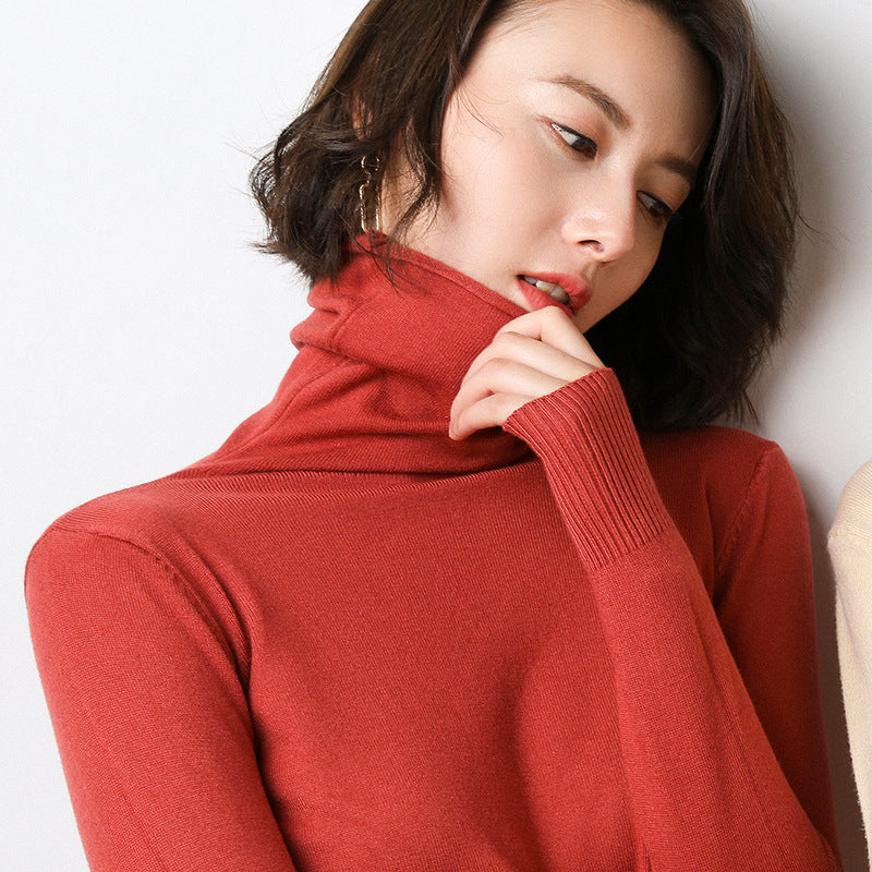 Damen-Strickpullover mit Stehkragen und geometrischem Muster
