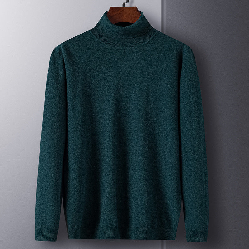 Herren-Kaschmirpullover, Rollkragen, körperbetonter Schnitt