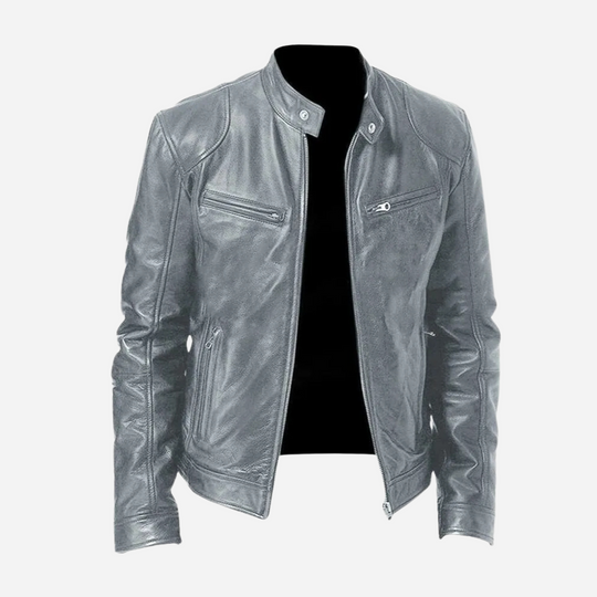 Stylische Moto-Lederjacke