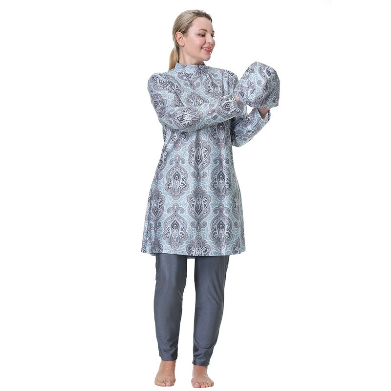 3Xl 8Xl Gedruckte Halal Arabische Frauen BadShopnoryekleidung Badeanzug Burkinis