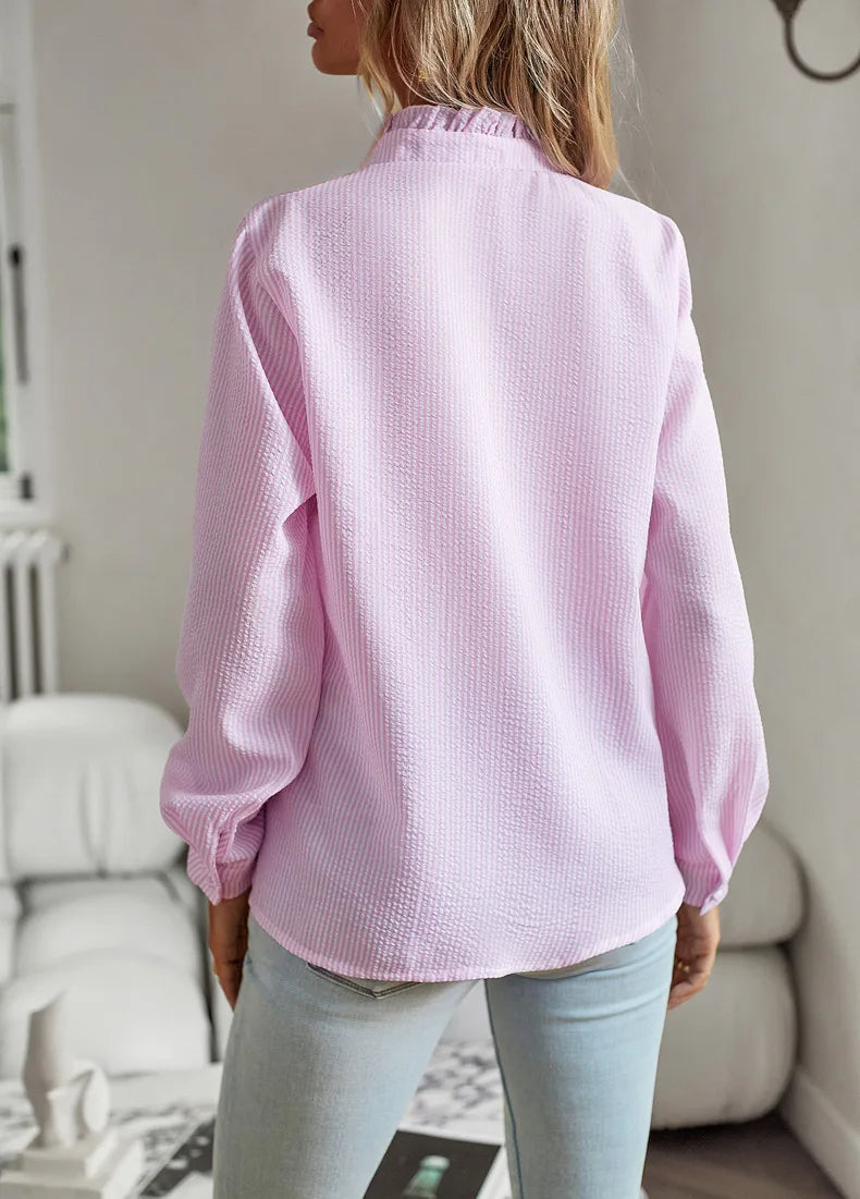 Bluse mit Rüschendetails Leicht und Stilvoll Femininer Touch