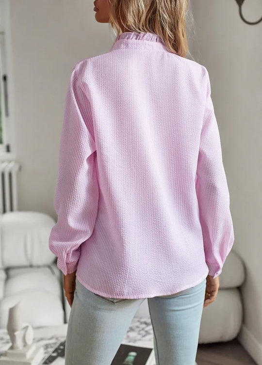 Bluse mit Rüschendetails Leicht und Stilvoll Femininer Touch