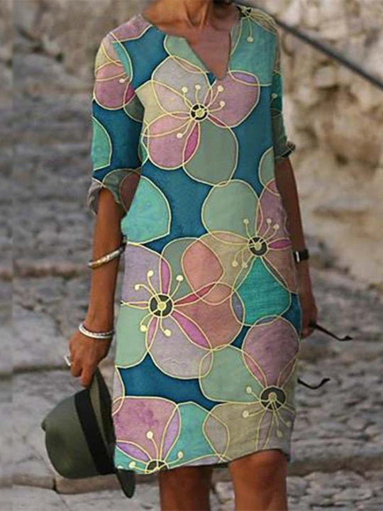 Bezauberndes Kleid Mit Blumenmuster Für Frauen