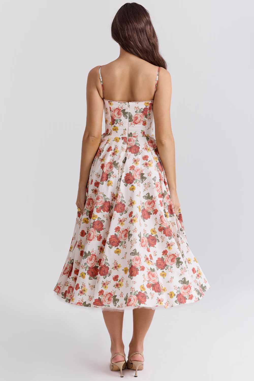 Luxuriös Ausgestellte Kleid mit Spaghettiträgern für Frauen Hochzeit, Braut und Fest Kasana