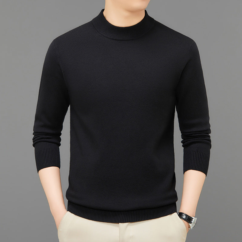Herren-Strickpullover mit Stehkragen