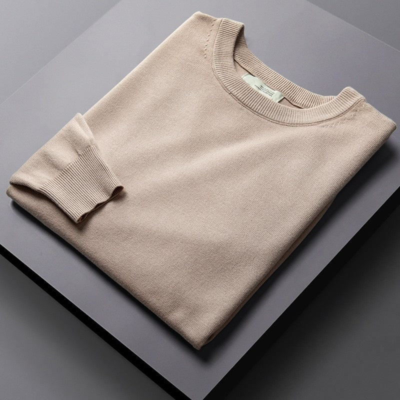 Herren-Strickpullover mit Stehkragen