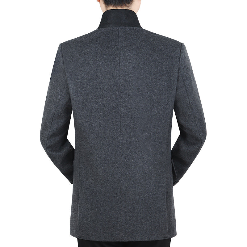 Herren Elegantes Wollmix-Sakko mit Samtkragen und taillierter Passform Shop Nory