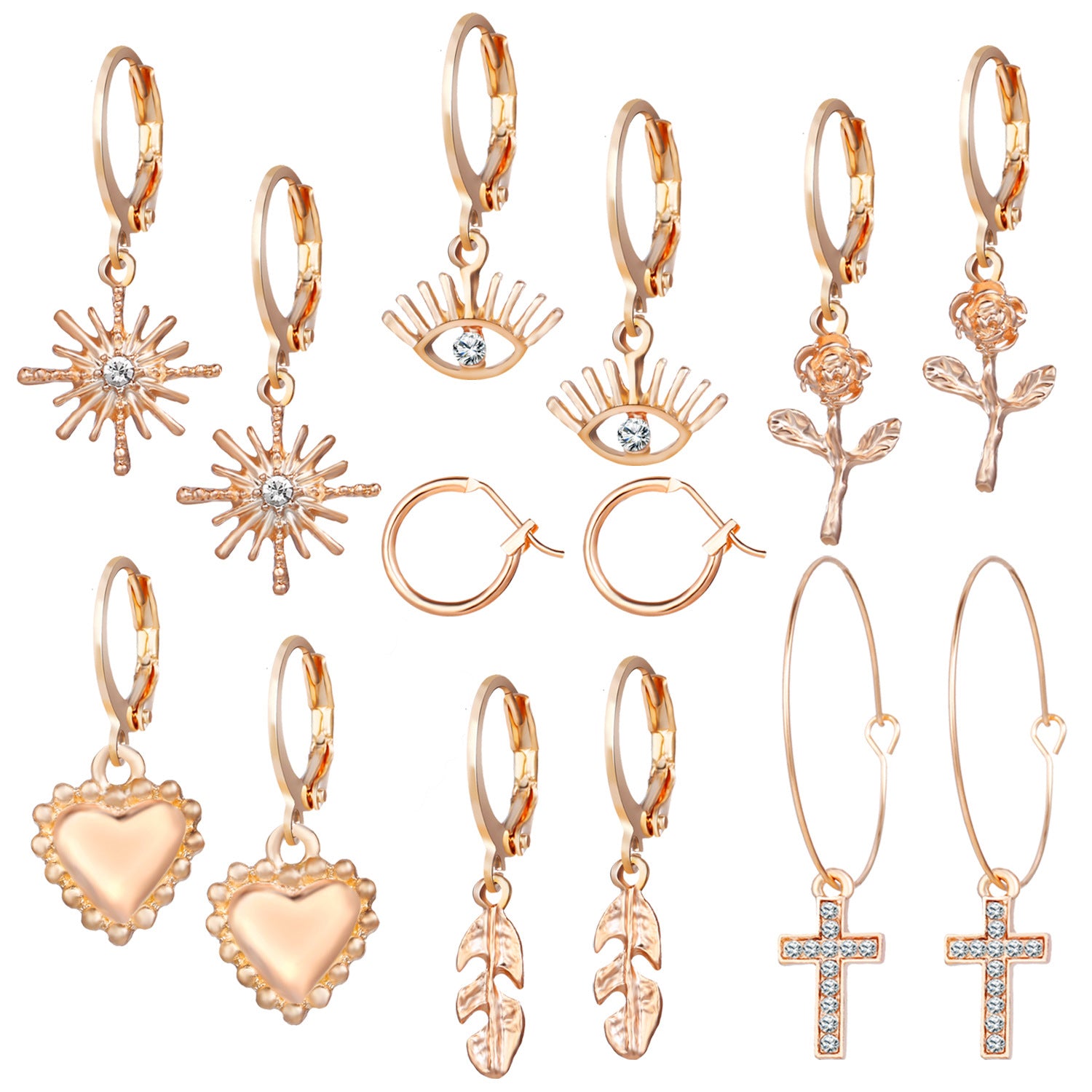 Damen Ohrringe Set mit kreativen hängenden Designs Shop Nory